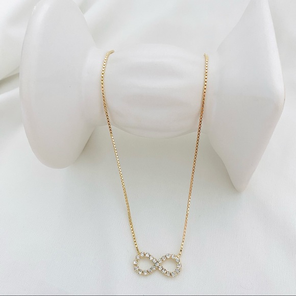 Gold Infinity Necklace - Picture 1 of 9